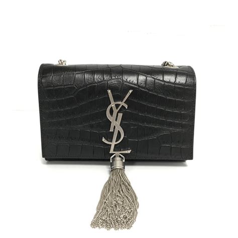 ysl bag black on black|ysl black bag with tassel.